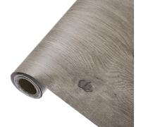 uxcell Papier contact grain de bois 60 x 500,4 cm, papier peint autocollant imperméable pour comptoirs de cuisine, comptoir, armoire, salle de bain, gris