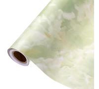 uxcell Papier contact marbre 40 x 299,7 cm - Papier peint autocollant imperméable à décoller et à coller pour comptoirs de maison, cuisine, comptoir, armoire, salle de bain, agate verte