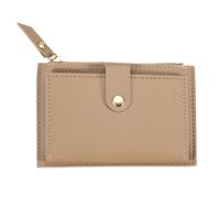 uxcell Petit porte-cartes de crédit avec fermeture éclair en coton, kaki