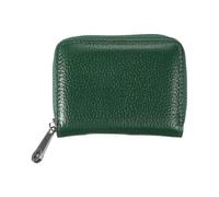 uxcell Porte-cartes de crédit, petit portefeuille accordéon avec fermeture éclair bloquant les RFID, organiseur sécurisé pour cartes d'identité, vert, 4.13" x 3.35" x 0.98", Moderne