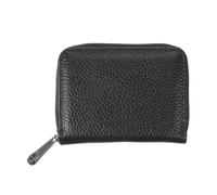 uxcell Porte-cartes de crédit, petit portefeuille accordéon avec fermeture éclair bloquant les RFID, organiseur sécurisé pour cartes d'identité, noir, 4.13" x 3.35" x 0.98", Moderne