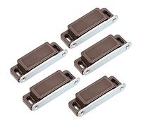uxcell Porte de placard Cabinet magnétique Aimant Verrou Fermeture ABS 5 Pack marron