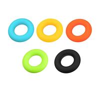 uxcell Renforceur de poignée de main, 5 niveaux : 9,2 kg, 16,2 cm, 19,2 cm, 22,2 kg, anneaux de doigts, avant-bras, exercice de préhension pour les athlètes d'escalade