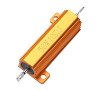 uxcell Résistance de charge 50 W 10 Ohm 5 % en aluminium - Boîtier en aluminium monté sur châssis - Résistance de charge bobinée - Ton doré - 1 pièce