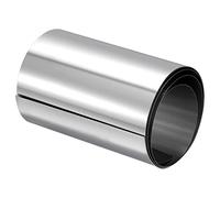 uxcell Rouleau de feuille en acier inoxydable 304, 0,2 mm x 100 mm x 1 m, finition polie pour travaux manuels, équipements électroniques, ton argenté