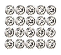 uxcell Roulement à billes à rainure profonde, 623-629ZZ/-2RS double blindage/scellé, roulements en acier carbone, a18060900ux0435, Pack of 20, 624ZZ (4 * 13 * 5)