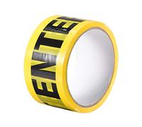 uxcell Ruban adhésif d'avertissement « Do Not Enter » - 22,7 m x 5,1 cm (L x l) - Jaune et noir - Pour le travail et la prévention des sols humides