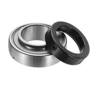 uxcell SA210 Roulement d'insertion sphérique en acier chromé (GCR15) avec collier de verrouillage excentrique (sans entretien)