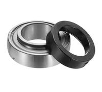 uxcell SA211 Roulement d'insertion sphérique en acier chromé (GCR15) avec collier de verrouillage excentrique (sans entretien)