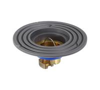 uxcell Siphon de sol anti-odeurs, couvercle de vidange de sol en laiton avec adaptateur en caoutchouc, anti-refoulement de bonde de douche, convient pour tuyaux de calibre 5 à 9,9 cm, tubes de salle