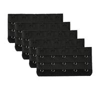 Uxcell sourcing map Extensions de soutien-gorge réglables à 3 rangées 5/6 crochets Multicolore, Noir, 3 Rows 5 Hooks 5 Pcs
