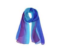 Uxcell sourcing map Long Chiffon Poids léger Pente Couleur Écharpe Femmes bleu royal Taille unique