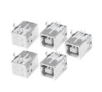 uxcell Sourcingmap Lot de 5 connecteurs coudés PCB Femelles USB Type B