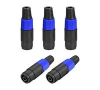 uxcell SpeakOns Lot de 5 connecteurs femelles pour haut-parleur 4 pôles avec verrou rotatif Compatible Speakons