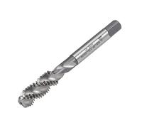 uxcell Taraud à goujure hélicoïdale 3/8"-16 BSW, filetage de machine HSS-Cobalt non revêtu, tige ronde avec extrémité carrée, tolérance H2