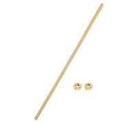 uxcell Tige entièrement filetée en laiton, M5 x 0,8 mm, filetage à droite avec écrous hexagonaux en laiton massif, 200 mm/8 longues tiges filetées pour ancres, boulons, cintres, colliers de serrage