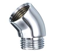 uxcell Vanne d'arrêt de douche, vanne de contrôle du débit de douche en laiton G1/2, connecteur adaptateur coudé à 130 degrés, régulateur de débit d'eau pour douche à main