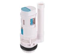 uxcell Vannes de chasse d'eau de 5,1 cm, double valve de chasse d'eau fendue, bouton poussoir fendu, valve d'admission du fond des toilettes, pièces de rechange (240 mm de hauteur, blanc)