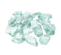 uxcell Verre à feu pour foyer, 2-3 mm, pierres réfléchissantes haute brillance pour cheminée naturelle ou au propane, sans danger pour l'extérieur et l'intérieur, bleu océan