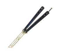 Uxcellmo Couteau pliant en acier inoxydable avec poignée G10 et roulement à billes pour entraînement à lame émoussée