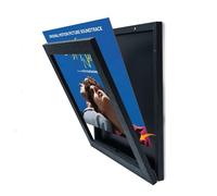 UXENI Cadre Disque Vinyle en Bois avec Plexiglas Cadre Album Musique Style Rétro Présentation & Protection des Pochettes Vinyles 12’’ Ouverture Avant Facile