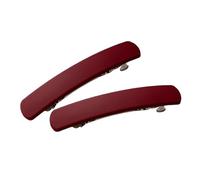 UxicRuya 2 Morceaux de Sauts de Cheveux Français, Des Barrettes de Cheveux Rectangulaires pour Les Femmes, Rouge