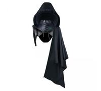 UxicRuya 2x Cape Noire Unisexe, Uniforme de Noël, Vêtement à Une Seule épaule, Costume pour Adulte, Cape Rétro Gothique, Cape à Capuche Médiévale
