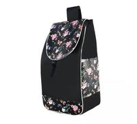 UxicRuya 2X Sac de Remplacement pour Chariot de Courses Pliable, Sac de Rechange pour Chariot, Sac à Cordon, Poche Arrière à Fermeture éclair pour