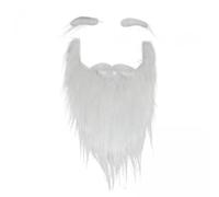 UxicRuya 3 Barbes de Père Noël Naines et Gnome, Drôles avec Sourcils, Moustaches pour Adultes, Enfants et Adolescents, Spectacle sur Scène de Carnaval