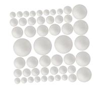 UxicRuya 33 Pièces Boules en Mousse pour Artisanat Décorations Lisses DIY Créatives Matériau Léger Résistant pour Décoration de Fête Modélisation Arrangement, 50 Pièces
