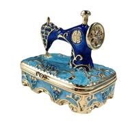 UxicRuya Boîte à Bijoux Boîte à bizarrerie Boîte au Ornement de Machine à Coudre pour la vitrine de Commode, Bleu