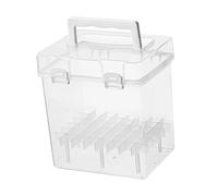 UxicRuya Boîte Marqueur Coffret de Rangement Organisateur à Fentes Séparées Matériau Rigide Pliable avec Poignée Adaptée pour Dessin Bureau Maison Extérieur V, 48 Emplacements