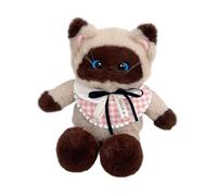 UxicRuya Cat Mignon en Peluche Sac à Dos Animal Sac Chat en Peluche Confortable Knapsack Travel Day Pack for Women Kids Teens Girls Party, Marron Beige