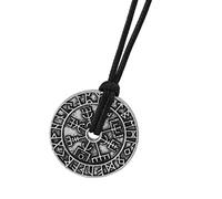 UxicRuya Collier Nordique en Acier Inoxydable, Beaux Détails, Vintage, Vikings Runes, Amulette, Pendentif, Collier pour Hommes et Femmes, Une
