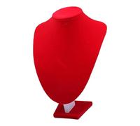 UxicRuya Collier Présentoir Buste Support Exposition en Forme V Mannequin de Présentation en Velours Doux Organisateur de Chaînes et Pendentifs pour Boutique A, 30cmx21.5cm