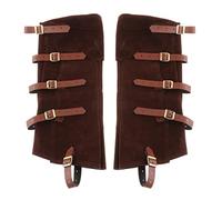 UxicRuya Couvre-bottes de Costume En PU, Couvre-bottes de Pirate de Soldat, Couvre-chaussures pour Cosplay Pirate Adultes, BRUN
