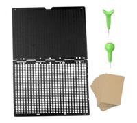UxicRuya Ensemble D'ardoise Braille avec Stylet, Pratique et Fonctionnelle, 27 Lignes et 30 Cellules.