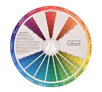 UxicRuya Guide Mélange Couleurs Maquillage Palette Roue Chromatique Tableau Papier Facile Manipulation Repérage Rapide Réglage Adapté à La Peinture Exercices