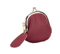 UxicRuya Kiss Lock - Porte-Monnaie avec Fermeture Kisslock, Rouge à lèvres, Organisateur de pièces de Monnaie, Vintage, Petits écouteurs, Porte-clés en, Rouge