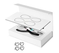 UxicRuya Kit de Fabrication de Bracelets permanents pour Couples, Cadeaux décontractés, Bricolage, Bracelet verrouillé pour fiançailles, Saint-Valentin, 1 Paire d'argent