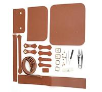 UxicRuya Kit de Sac à Bandoulière en Cuir Prédécoupé, Fourre-Tout Artisanal, Fournitures de Maroquinerie, Bricolage, Brun