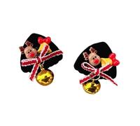 UxicRuya Lot de 2 pinces à cheveux de Noël pour déguisement de fête, jeu de rôle, anniversaire, Cloche D'élan