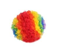 UxicRuya Perruques Afro Clown Colorées Perruque Fan Multicolore pour Carnaval Hommes et Femmes Adolescents