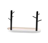 UxicRuya Plateau à clés, Organiseur de Bijoux, Tendance et Polyvalent, présentoir à Bijoux pour comptoir, Bureau, Appartement, Magasin, Double Blanc