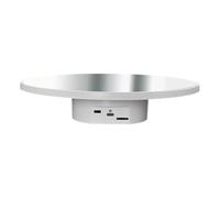 UxicRuya Plateau Tournant électrique Motorisé, Table Rotative, Plateau D'affichage Automatique, 25 Cm Blanc