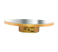 UxicRuya Plateau Tournant électrique Motorisé, Table Rotative, Plateau D'affichage Automatique, 25 Cm Or