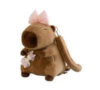 UxicRuya Sac à Dos en Peluche Capybara en Peluche pour Faire du Shopping en Plein air dans la Rue, Arc Rose