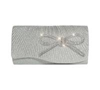 UxicRuya Sac de soirée pour Femme, Pochette enveloppe, Sac à Main, Sac à bandoulière, Pochette à Paillettes, Sac à Main pour Femme pour Mariage, Argent
