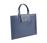 UxicRuya Sac D'ordinateur Portable Mallette de Travail Fermeture à Pression Poignée Supérieure Sac D'ordinateur Mallette en Cuir PU 13/14 Pouces Sac D'ordinate, Bleu