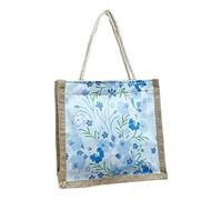 UxicRuya Sac Fourre-Tout pour Femmes, Sac sous Les Bras, Fourre-Tout de Portable, Sac à Bandoulière pour Le Travail, Les Loisirs, Les Déplacements, Prin, Bleu avec Fermeture éclair